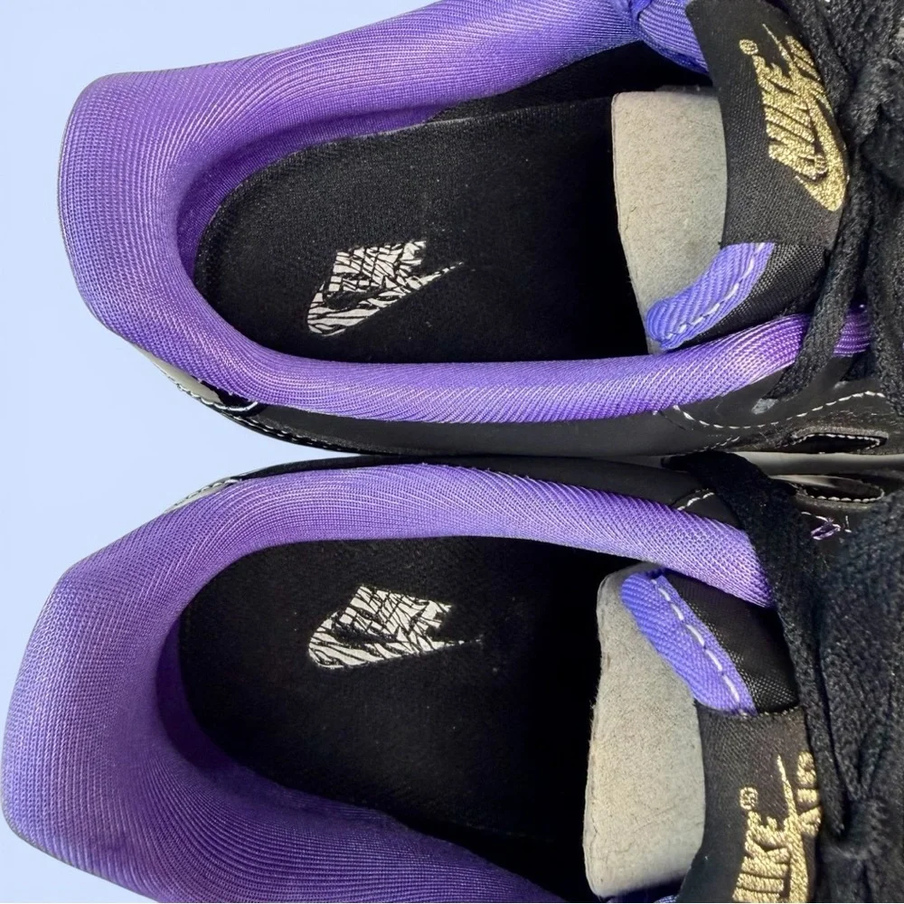 Nike Air Force 1 Low '07 LV8 World Champ Lakers M Sz 10, W Sz 11.5‎ Black Purple